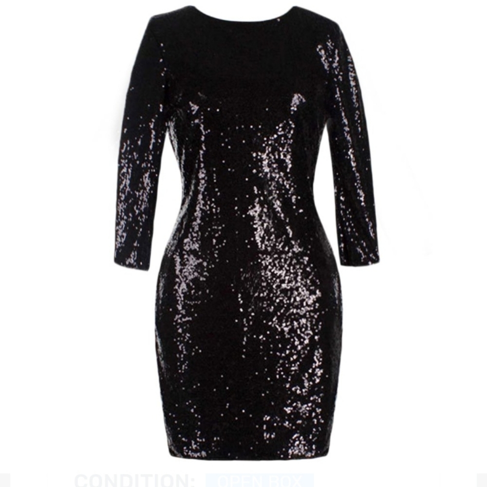 NWT LBD Sexy Black Sequin Dress